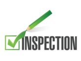 Check mark on "Inspection" illustrated over a white background.
