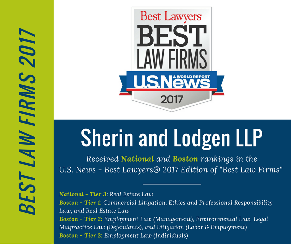 Sherin and Lodgen named to 2017 “Best Law Firms” list by U.S. News